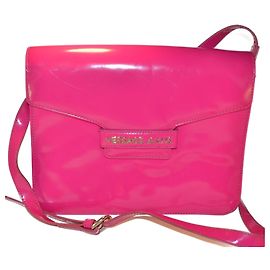 Sac à bandoulière Versace Jeans Couture en cuir verni rose