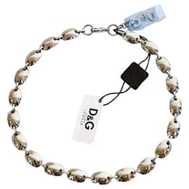 Raffinato collier DOLCE & GABBANA acciaio argento lavorazione a "chicchi"