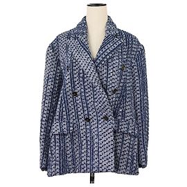 Autre Marque EZUMi Denim-Tweed-Doppelreiherjacke