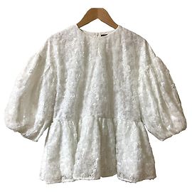Autre Marque Tsuru por Mariko Oikawa Blusa de Tul con Lentejuelas Reunida