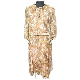 Autre Marque Chiffonkleid mit Blumenmuster von Pierre Cardin