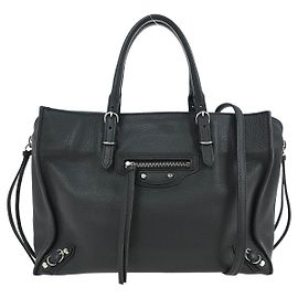 Balenciaga Papier A4 Zip Around Classic Studs Leather Large