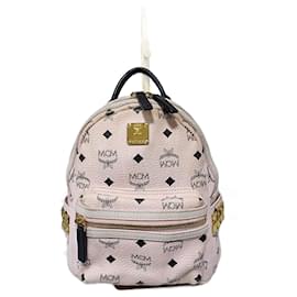 MCM Visetos Side Stud X-Mini Stark Backpack Light Pink