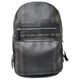 Burberry Rucksack mit Rauchigem Karomuster Schwarz