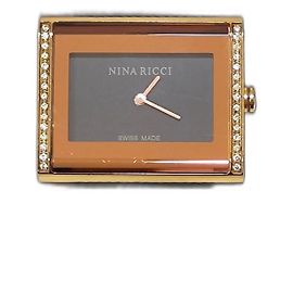 Orologio Nina Ricci con Quadrante Quadrato Maglia Milanese Nero