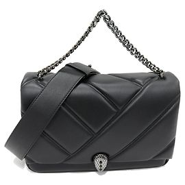 Bulgari Bolso de Hombro 2 en 1 Serpenti Cabochon de Piel BVLGARI
