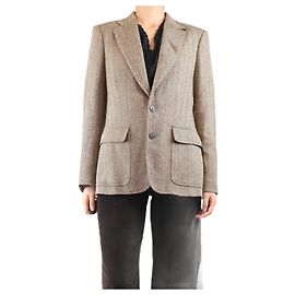 Polo Ralph Lauren Blazer a spina di pesce marrone - taglia UK 14
