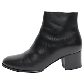 Chanel Schwarze Lederstiefeletten - Größe EU 38 (UK 5)