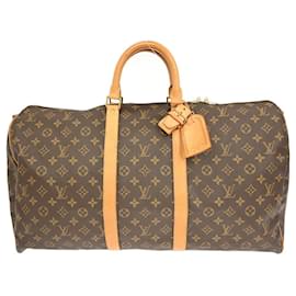 Borsa Keepall Bandoulière Louis Vuitton in tela Monogram 55