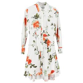 Vestido mini camisa con estampado floral Erdem en algodón multicolor