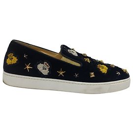 Sneakers Slip-On Miss Academy di Christian Louboutin in Velluto Nero
