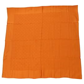 Louis Vuitton Carre Monaco Schal aus orangefarbener Seide