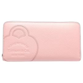 Lange Geldbörse aus rosa Leder von Tiffany & Co.