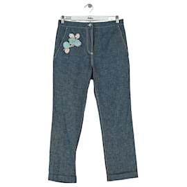 Pantalón recto de algodón azul - Dior