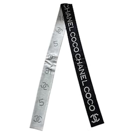 Fascia per capelli in twill Chanel