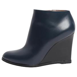 Navy Wedge Stiefeletten - Größe EU 37,5 - Céline