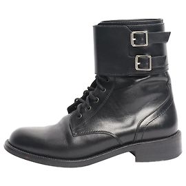 Saint Laurent Botas de combate Black Patti - talla EU 37
