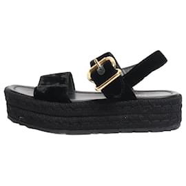 Sandali platform in velluto nero - taglia EU 37,5 - Prada