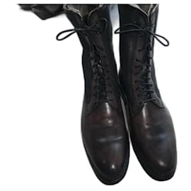 Stivaletti in pelle patinata Santoni 7/5 ITALIANO 42,5 EUROPE FODERA