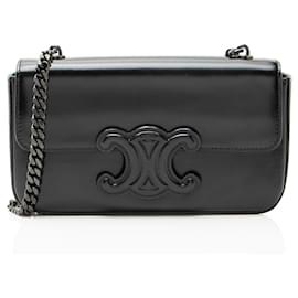 Céline NINE CELINE TRIOMPHE 187363 BLACK LEATHER SHOULDER BAG ref