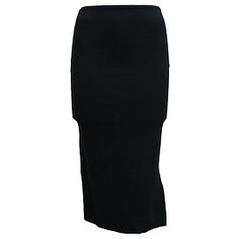 Joseph Gonna midi in maglia aderente con spacco in poliestere nero