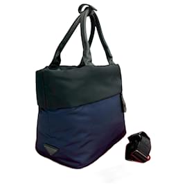 Borsa 2 in 1 in nylon e pelle Prada