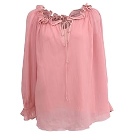 Rüschenshirt aus rosa Seide von Marc Jacobs