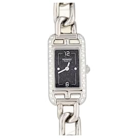 Hermès Nantucket D-2P Quarz-Armbanduhr aus Edelstahl