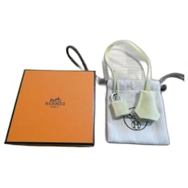 cadenas , tirette et clochette hermès pour sac hermès kelly, birkin veau doblis neuf rare - Hermès