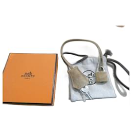 Hermès Schloss, Glocke und Reißverschlussanhänger für Hermès Kelly, Birkin Handtasche, neu aus seltener Doblis Kalbsleder