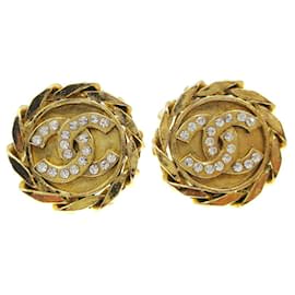 Chanel CC Clip-On Ohrringe aus Metall mit Kunstperle