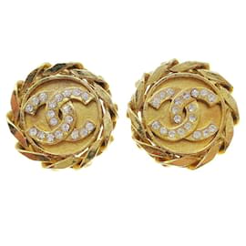 Chanel CC Clip-On Ohrringe aus Metall mit Kunstperle