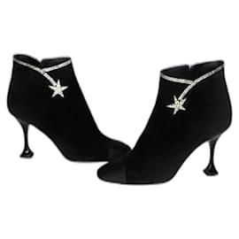 Chanel Comète Botines de Ante Negro