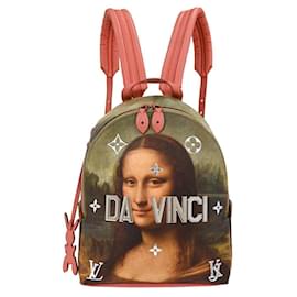 Louis Vuitton Zaino Palm Springs Edizione Limitata Jeff Koons Stampa Da Vinci Canvas PM