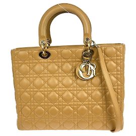 Christian Dior Borsa Lady Dior Vintage in pelle di agnello trapuntata Cannage grande