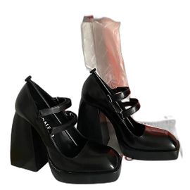 Nodaleto Bulla 105 Mary Jane Plateauschuhe aus Leder Schwarz