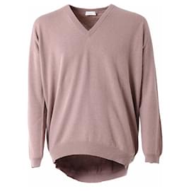 Brunello Cucinelli taupe Kaschmir V-Ausschnitt Pullover – 2010er