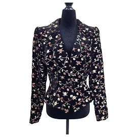 Emanuel Ungaro Elegante Samtjacke von Ungaro mit floralem Muster