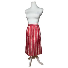 Falda Vintage Dior Rayas Rojas y Blancas 36/S