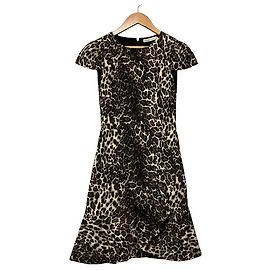 Autre Marque vestido acampanado de leopardo alice+olivia