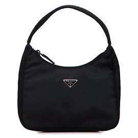 Bolso de hombro mini Tessuto Sport negro de Prada