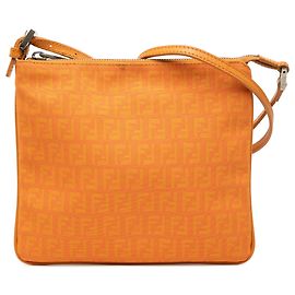 Borsa a tracolla in tela Zucchino arancione Fendi