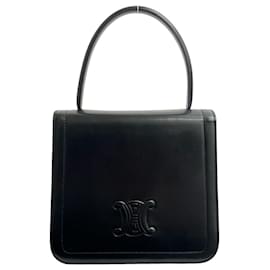 Celine Old Triomphe Logo Calf Leather Handbag Mini Tote Bag - Céline