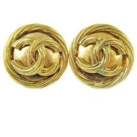 Chanel CC Button Clip-On Ohrringe aus Metall
