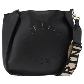 Stella Mc Cartney Borsa a tracolla con logo Stella McCartney in ecopelle perforata piccola