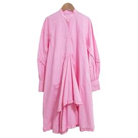 Autre Marque MSGM Hemdblusenkleid mit Stehkragen und langen Ärmeln mit Rüschen