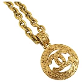 Collana in metallo dorato Chanel Coco Mark