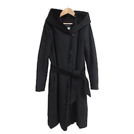 Abrigo largo con capucha de lana de alpaca y piel Max Mara Orilag