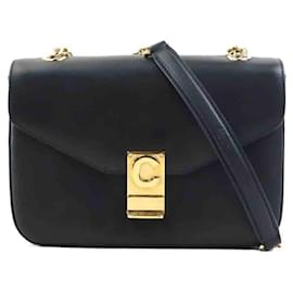 Céline Borsa a spalla Celine Small C in pelle nera