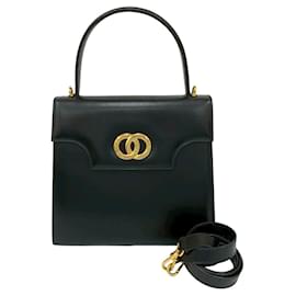 Céline Borsa in pelle con hardware logo circolare Celine